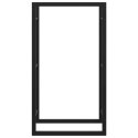 STOJAK NA DREWNO MATOWY CZARNY 50X28X94CM STALOWY