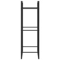 STOJAK NA DREWNO MATOWY CZARNY 50X28X94CM STALOWY