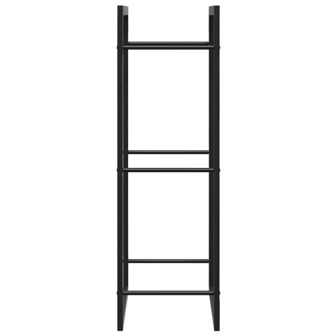 STOJAK NA DREWNO MATOWY CZARNY 50X28X94CM STALOWY