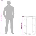 STOJAK NA DREWNO MATOWY CZARNY 50X28X94CM STALOWY