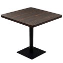 STOLIK BAROWY Z MDF NA STALOWEJ PODSTAWIE 80X80X75CM JESION
