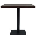 STOLIK BAROWY Z MDF NA STALOWEJ PODSTAWIE 80X80X75CM JESION