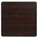 STOLIK BAROWY Z MDF NA STALOWEJ PODSTAWIE 80X80X75CM JESION