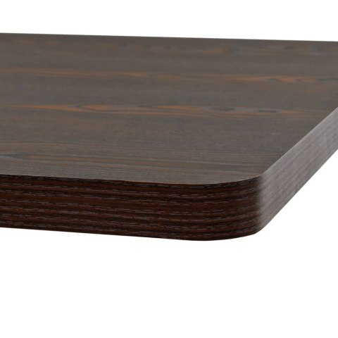 STOLIK BAROWY Z MDF NA STALOWEJ PODSTAWIE 80X80X75CM JESION