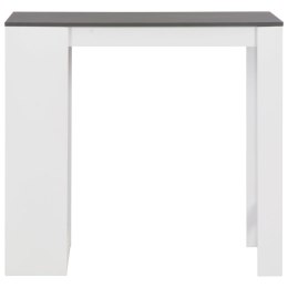 STOLIK BAROWY Z PÓŁKAMI BIAŁY 110X50X103CM