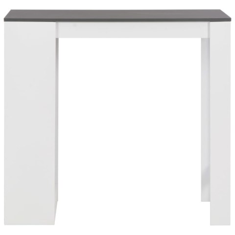 STOLIK BAROWY Z PÓŁKAMI BIAŁY 110X50X103CM