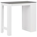 STOLIK BAROWY Z PÓŁKAMI BIAŁY 110X50X103CM
