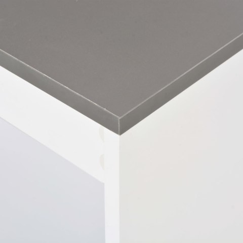 STOLIK BAROWY Z PÓŁKAMI BIAŁY 110X50X103CM