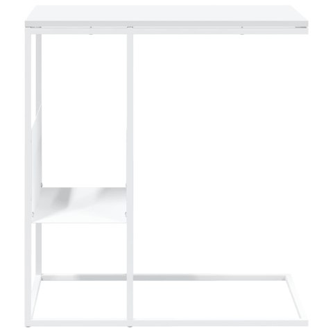 STOLIK BOCZNY BIAŁY 55X36X59,5CM MATERIAŁ DREWNOPOCHODNY