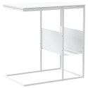 STOLIK BOCZNY BIAŁY 55X36X59,5CM MATERIAŁ DREWNOPOCHODNY