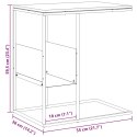 STOLIK BOCZNY BIAŁY 55X36X59,5CM MATERIAŁ DREWNOPOCHODNY