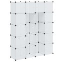 SZAFA MODUŁOWA Z 14 PRZEGRODAMI BIAŁA 37X146X180,5CM