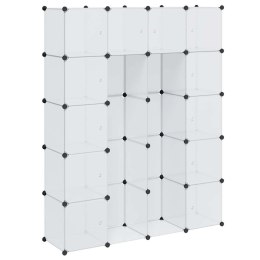 SZAFA MODUŁOWA Z 14 PRZEGRODAMI BIAŁA 37X146X180,5CM