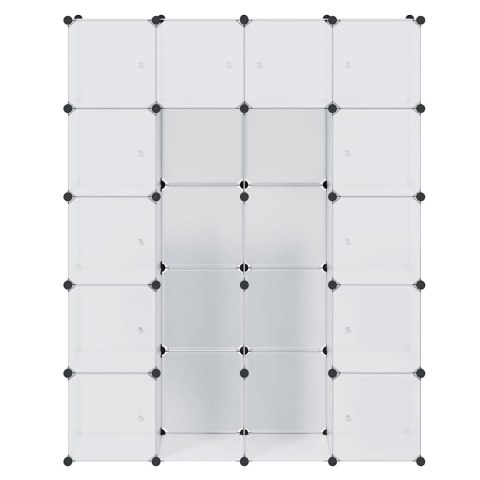 SZAFA MODUŁOWA Z 14 PRZEGRODAMI BIAŁA 37X146X180,5CM