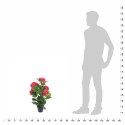 SZTUCZNA HORTENSJA Z DONICZKĄ 60CM KOLOR CZERWONY