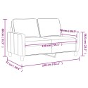 2-OSOBOWA SOFA SZARY 140CM SZTUCZNA SKÓRA