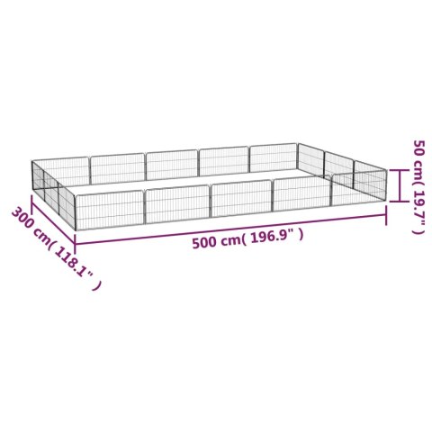 KOJEC DLA PSA 16 PANELE CZARNY 100X50CM STAL