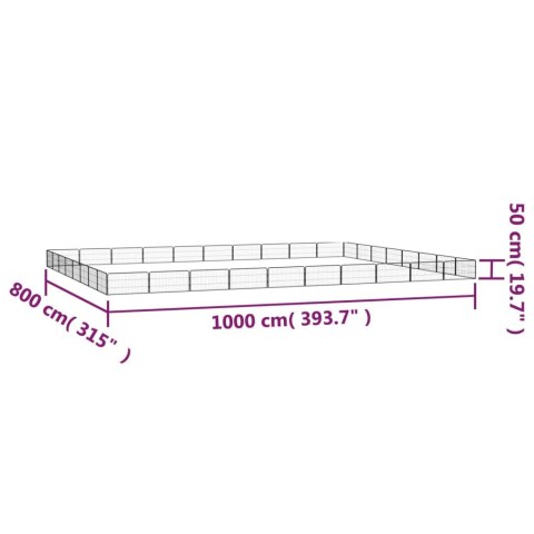 KOJEC DLA PSA 36 PANELE CZARNY 100X50CM STAL