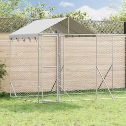 KOJEC DLA PSA Z DACHEM SREBRNY 14X2X2,5M STAL GALWANIZOWANA