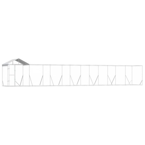 KOJEC DLA PSA Z DACHEM SREBRNY 14X2X2,5M STAL GALWANIZOWANA