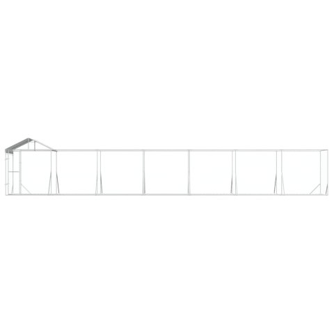 KOJEC DLA PSA Z DACHEM SREBRNY 14X2X2,5M STAL GALWANIZOWANA