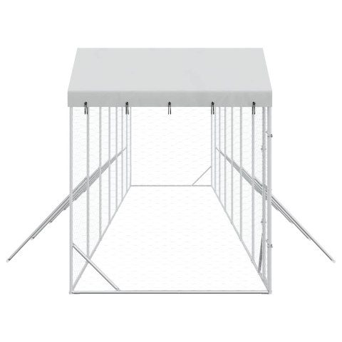 KOJEC DLA PSA Z DACHEM SREBRNY 14X2X2,5M STAL GALWANIZOWANA
