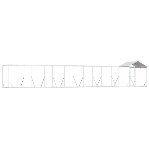 KOJEC DLA PSA Z DACHEM SREBRNY 14X2X2,5M STAL GALWANIZOWANA