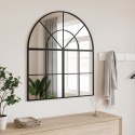 LUSTRO ŚCIENNE CZARNE 80X40CM ZAKOŃCZONE ŁUKIEM ŻELAZO
