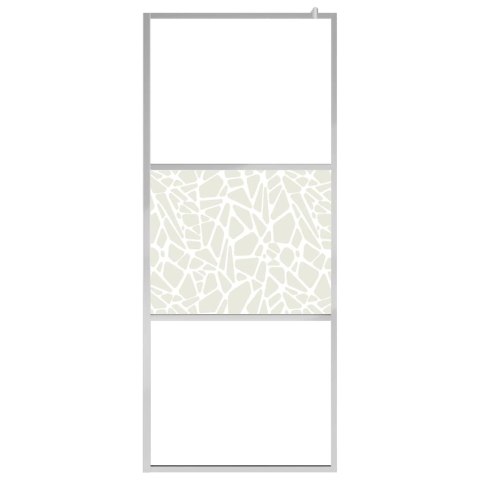 ŚCIANKA PRYSZNICOWA SZKŁO ESG WZÓR W KAMIENIE 90X195CM