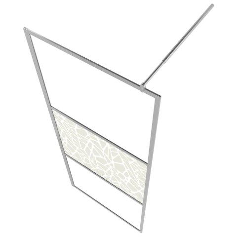 ŚCIANKA PRYSZNICOWA SZKŁO ESG WZÓR W KAMIENIE 90X195CM
