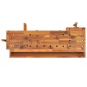 STOLIK ROBOCZY Z SZUFLADAMI I IMADŁAMI 124X52X83CM AKACJOWY