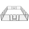 KOJEC DLA PSÓW 16 PANELI STALOWY 60X80CM CZARNY