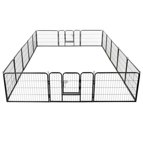 KOJEC DLA PSÓW 16 PANELI STALOWY 60X80CM CZARNY