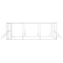 KOJEC ZEWNĘTRZNY DLA PSA SREBRNY 6X6X2 M STAL GALWANIZOWANA