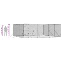 KOJEC ZEWNĘTRZNY DLA PSA SREBRNY 6X6X2 M STAL GALWANIZOWANA
