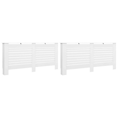 OSŁONY NA KALORYFER GRZEJNIK 2 SZT. BIAŁE 172X19X81,5CM MDF