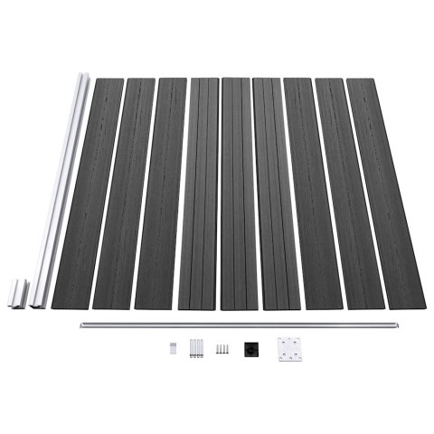 ZESTAW OGRODZENIOWY Z WPC 1311X(105-186)CM CZARNY