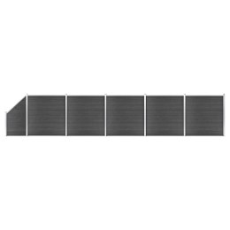 ZESTAW OGRODZENIOWY Z WPC 965X(105-186)CM CZARNY
