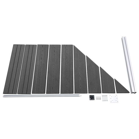 ZESTAW OGRODZENIOWY Z WPC 965X(105-186)CM CZARNY