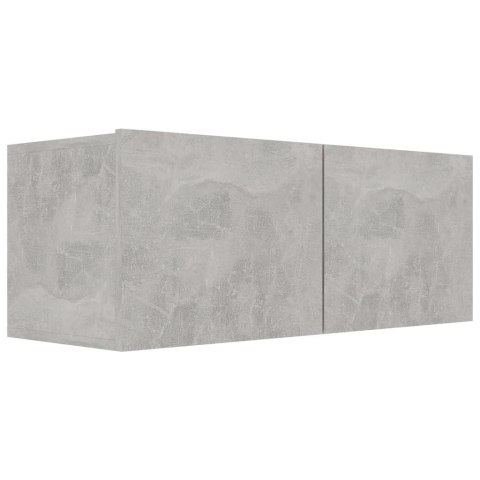 SZAFKI TELEWIZYJNE 4 SZT. SZAROŚĆ BETONU 80X30X30CM
