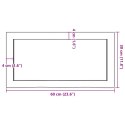 BLAT DO ŁAZIENKI JASNOBRĄZOWY 60X30X(2-4)CM LITE DREWNO