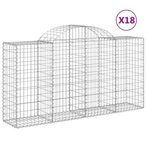 KOSZE GABIONOWE 18 SZT 200X50X100/120CM GALWANIZOWANE ŻELAZO