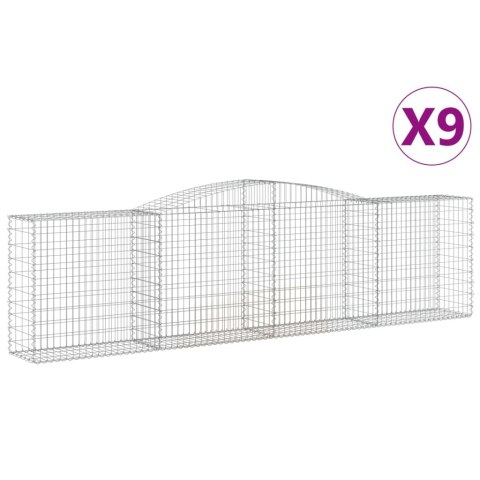 KOSZE GABIONOWE 9 SZT 400X50X100/120CM GALWANIZOWANE ŻELAZO