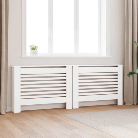 OSŁONY NA KALORYFER GRZEJNIK 2 SZT. BIAŁE 112X19X81,5CM MDF