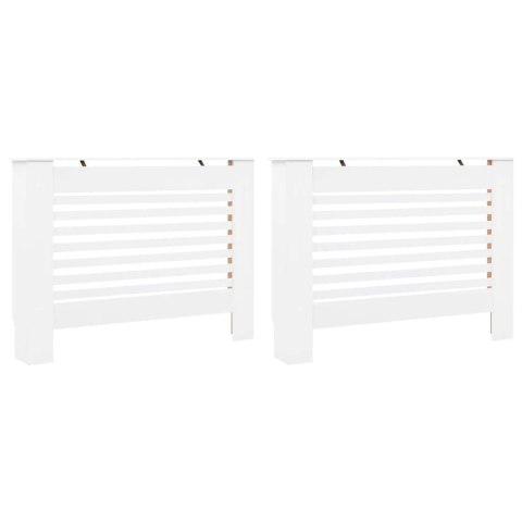 OSŁONY NA KALORYFER GRZEJNIK 2 SZT. BIAŁE 112X19X81,5CM MDF