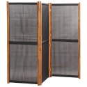 PARAWAN 3-PANELOWY CZARNY 210X180CM