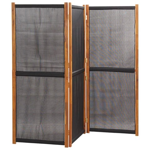 PARAWAN 3-PANELOWY CZARNY 210X180CM