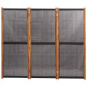 PARAWAN 3-PANELOWY CZARNY 210X180CM