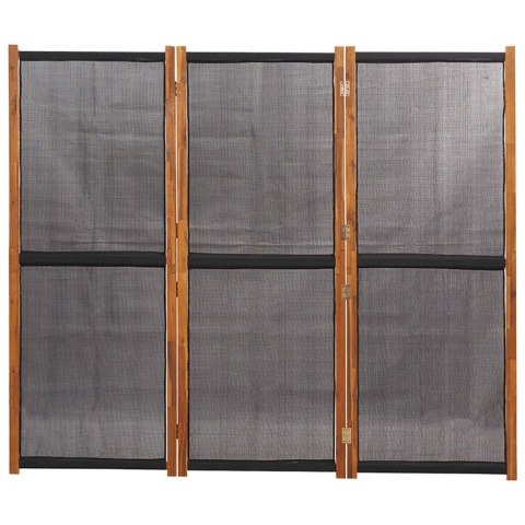 PARAWAN 3-PANELOWY CZARNY 210X180CM