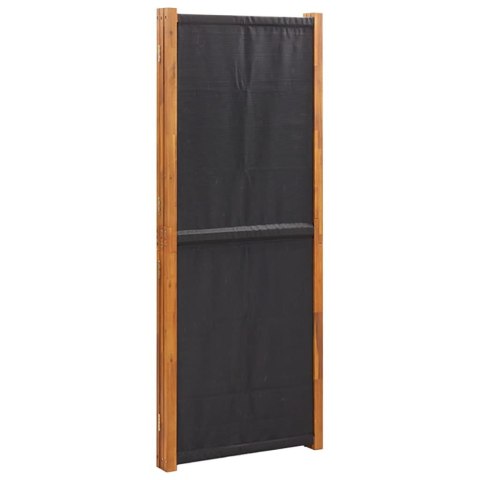 PARAWAN 3-PANELOWY CZARNY 210X180CM